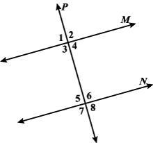 If line M is parallel to line N, which angle is supplementary with 1? A. 2 B. 3 C-example-1