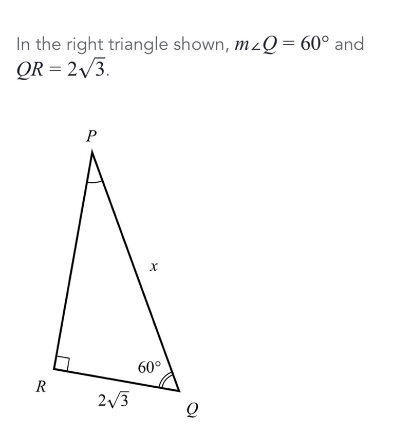 HOW LONG IS PQ? special right triangles khan academy-example-1