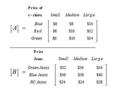 25 POINT MATH QUESTION HELP ASAP Use the matrices to determine the cost of a medium-example-1