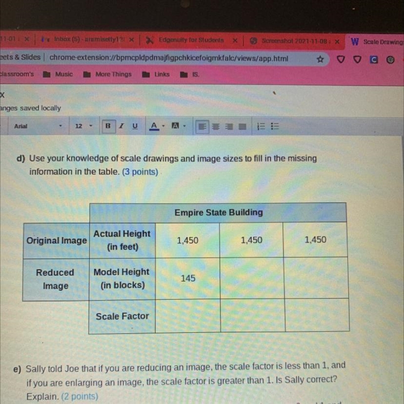 D) Use your knowledge of scale drawings and image sizes to fill in the missing information-example-1