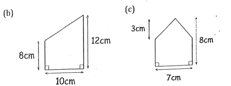 FIND THE AREA FOR BOTH SHAPES (LEAVE EXPLANATION)-example-1