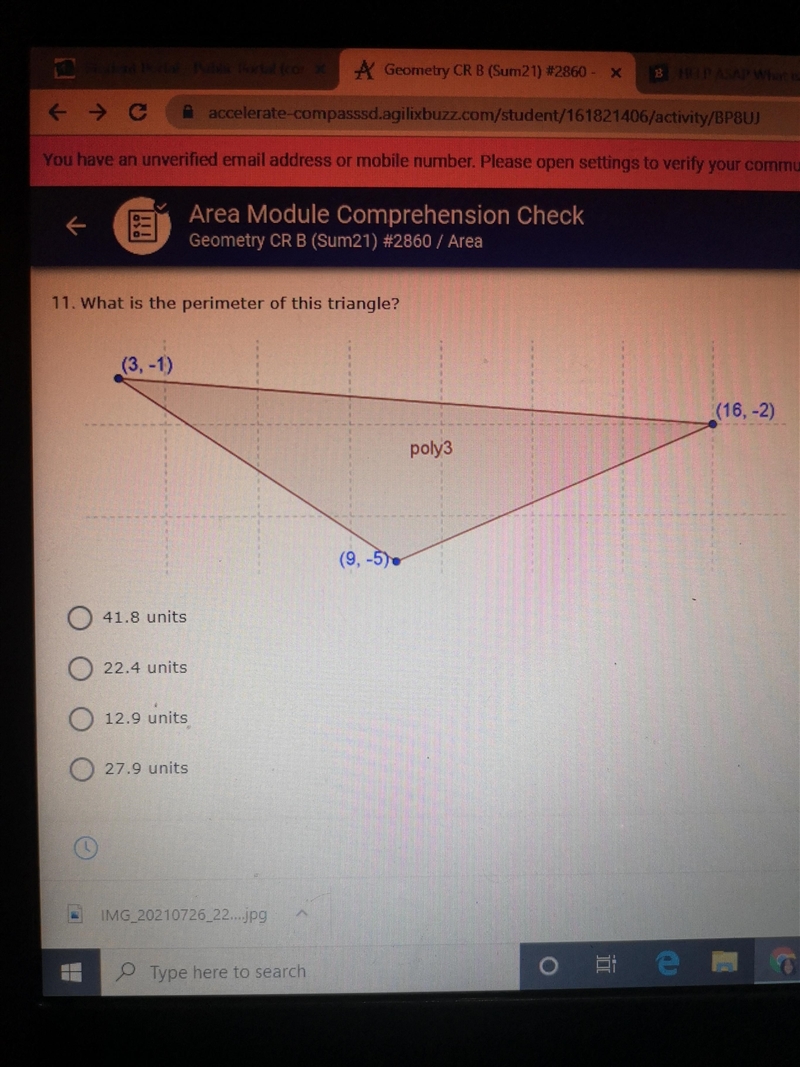 What is the perimeter of this triangle?-example-1