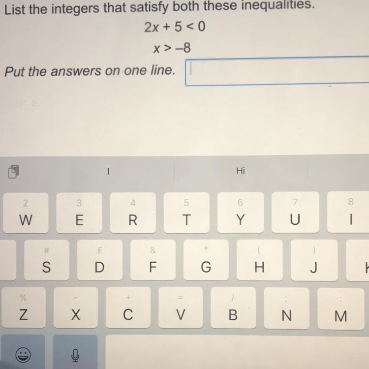 List the integers that satisfy both these inequalities. Put the answers on one line-example-1