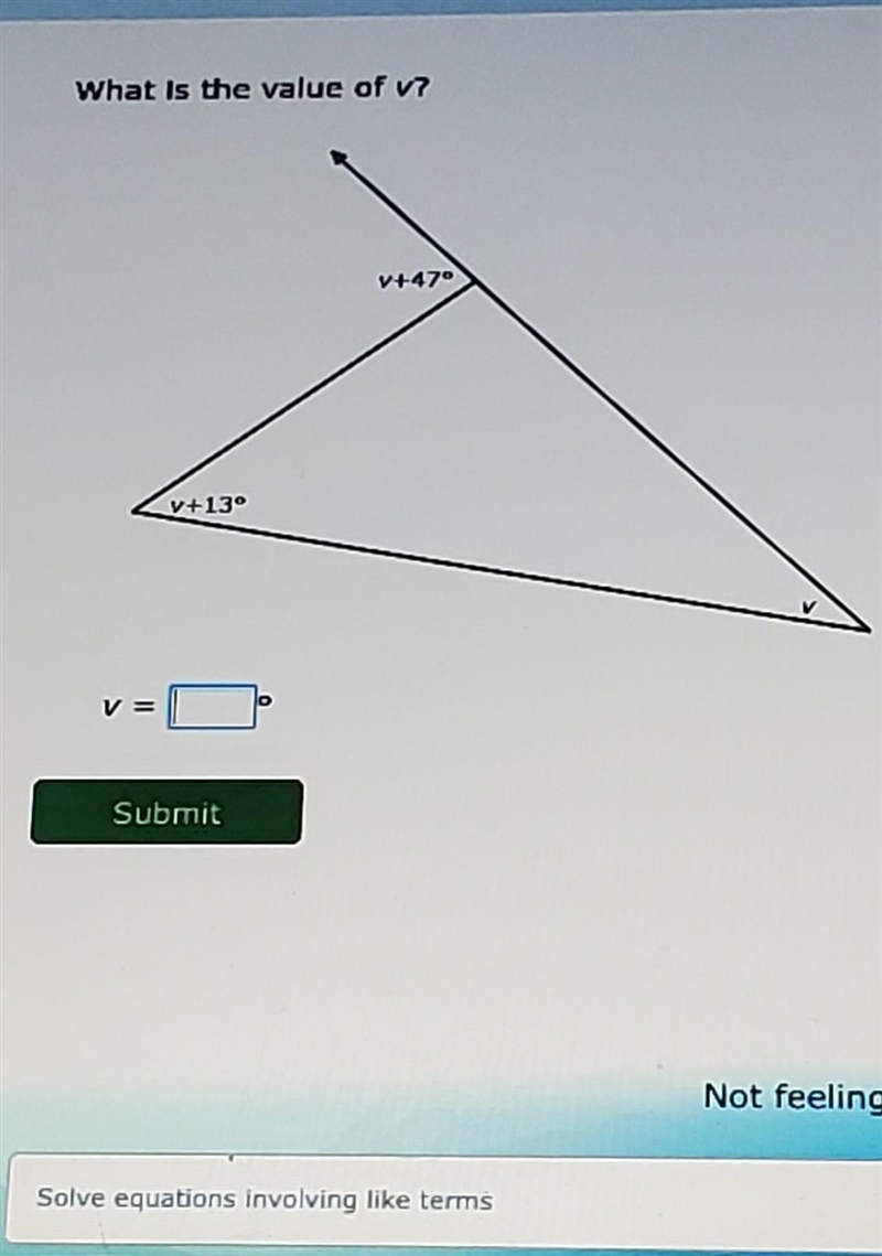 What is the value of v​-example-1