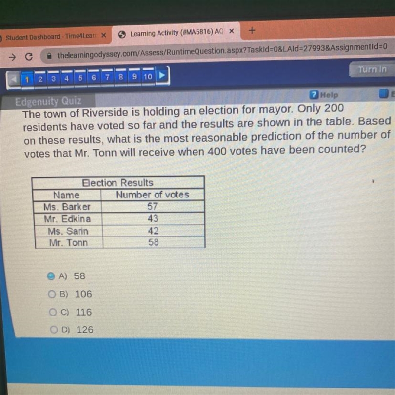 The town of Riverside is holding an election for mayor. Only 200 residents have voted-example-1