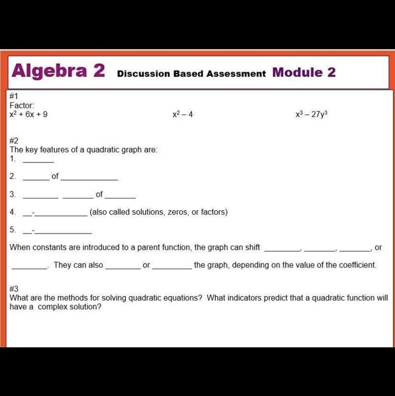 The key features of a quadratic graph are...-example-1