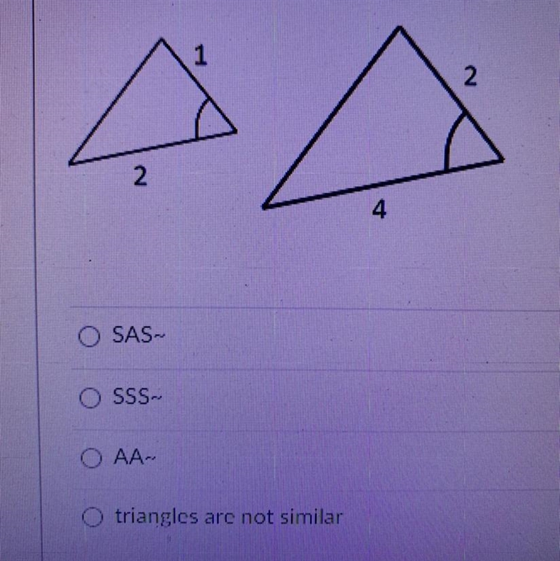 Why are the triangles similar?-example-1