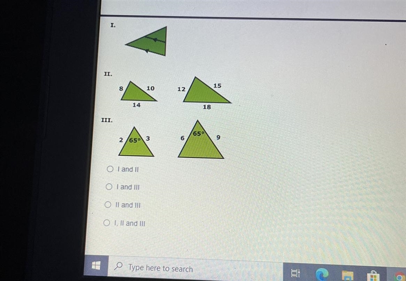 Which pair of triangles can be proven similar?-example-1