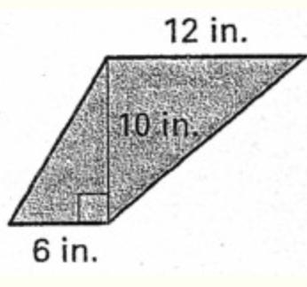 Referring to the figure, find the area of the trapezoid shown.-example-1