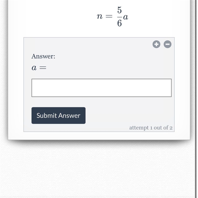 Solve the following equation for a a. Be sure to take into account whether a letter-example-1