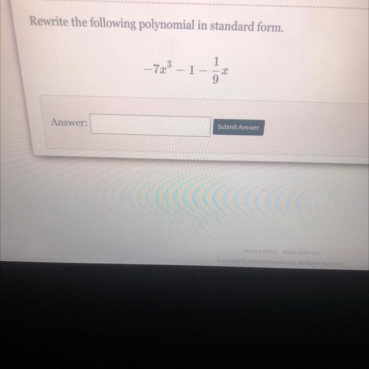 Rewrite the following polynomial in standard form-example-1