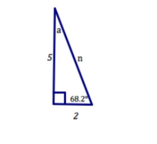 For each right triangle below, find the missing side (Pythagorean’s Theorem) and the-example-1