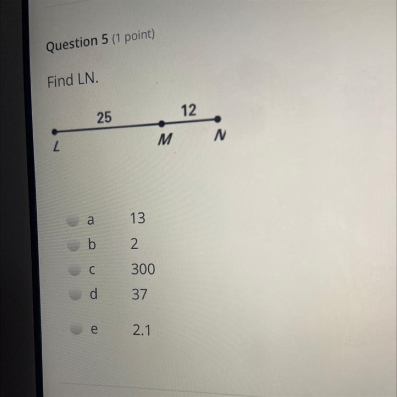 How do I find LN? On the line segment-example-1