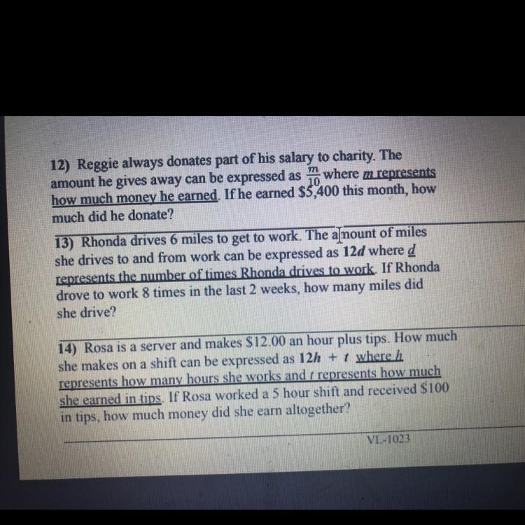 PLS HELP THIS IS DUE IN 10 MINUTES I NEED QUESTIONS 12, 13, AND 14 WORKED OUT FOR-example-1