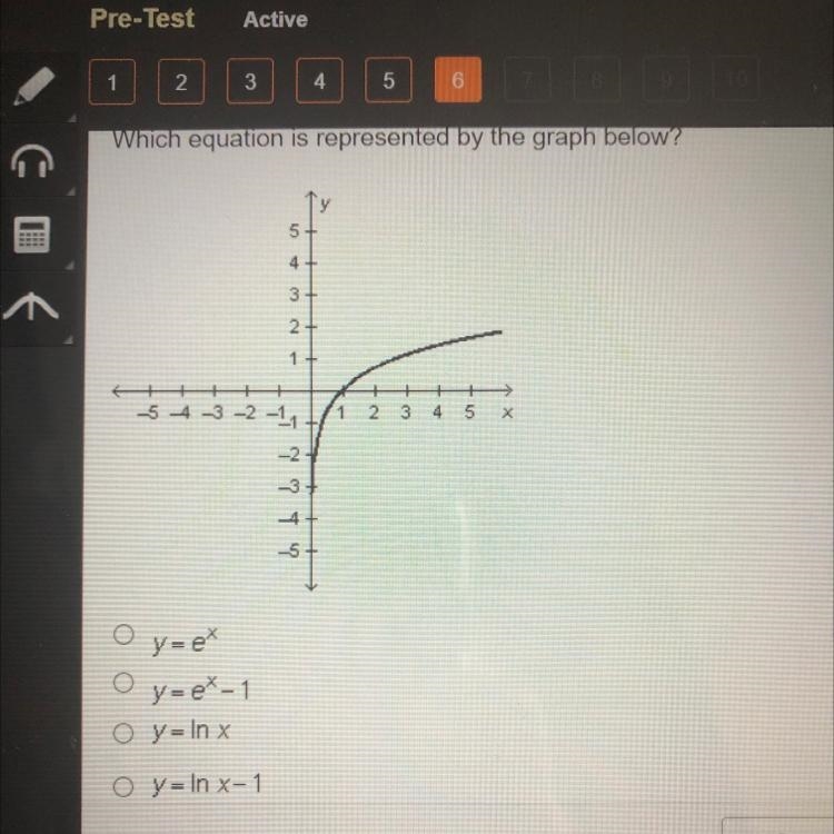 Which equation is represented by the graph below-example-1