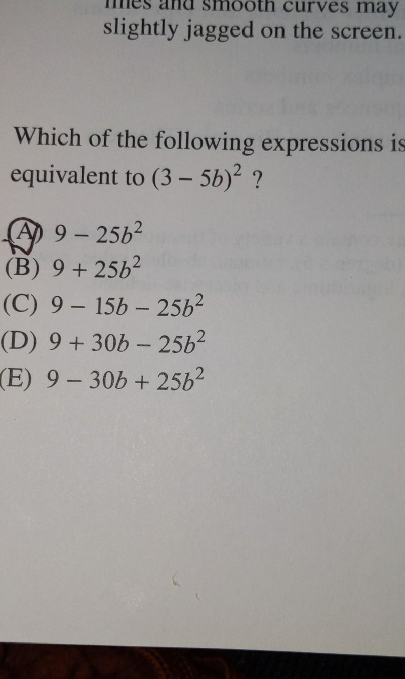 How do I solve this problem, I know the correct answer is "e" don't understand-example-1