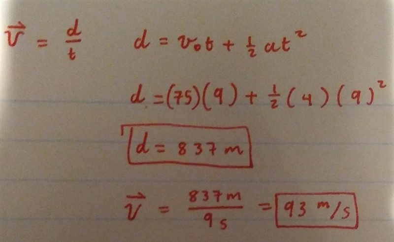 The distance a race car travels is given by the equation, d=v_(0) t+(1)/(2) at^(2), where-example-1