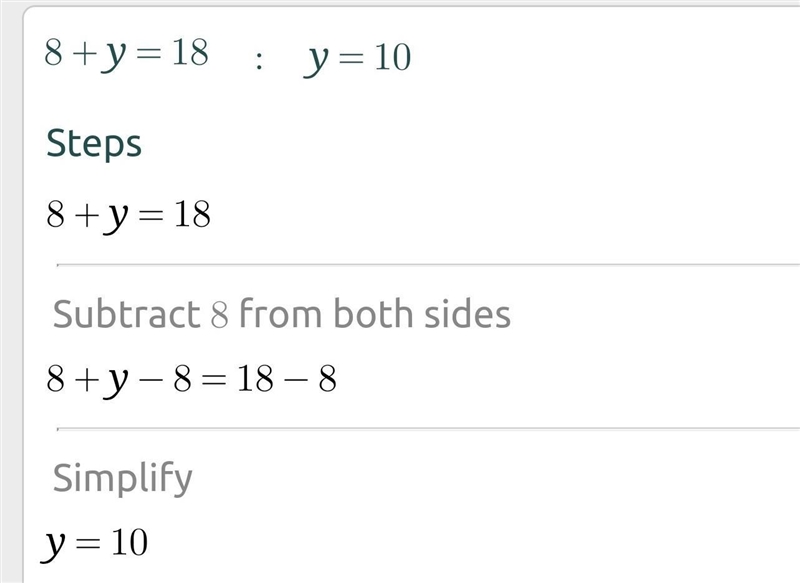 8+y=18 как решить уравнения ​-example-1