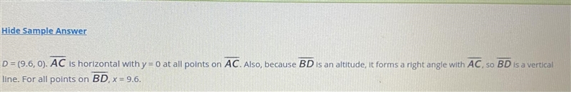 Place a point D along AC such that BD is an altitude of ABC. Using coordinate algebra-example-1