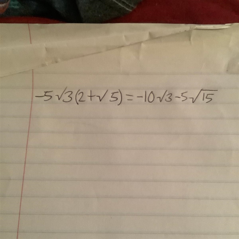 What's -5√3(2+√5)? h e l p .-example-1