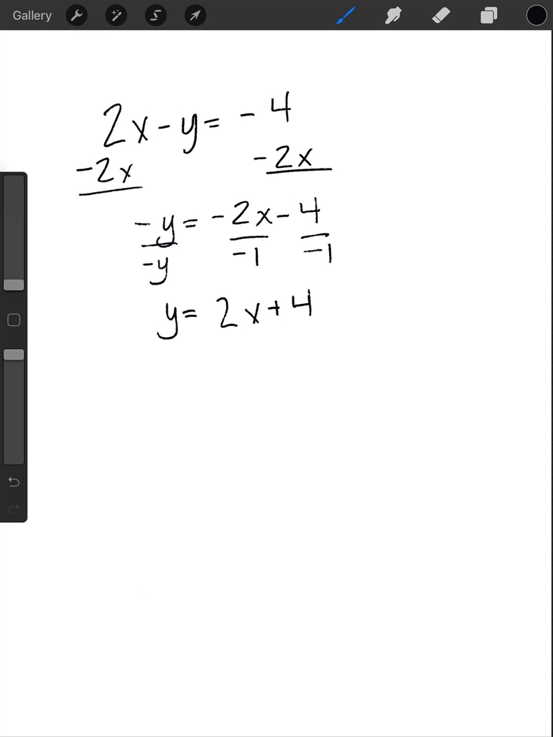 Put the following equation of a line into slope-intercept form, simplifying all fractions-example-1