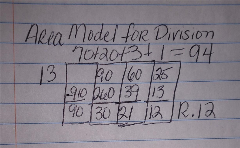 Division area model answers-example-1