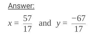 Solve by elimination 3x-y=14 5x+4y=12-example-1