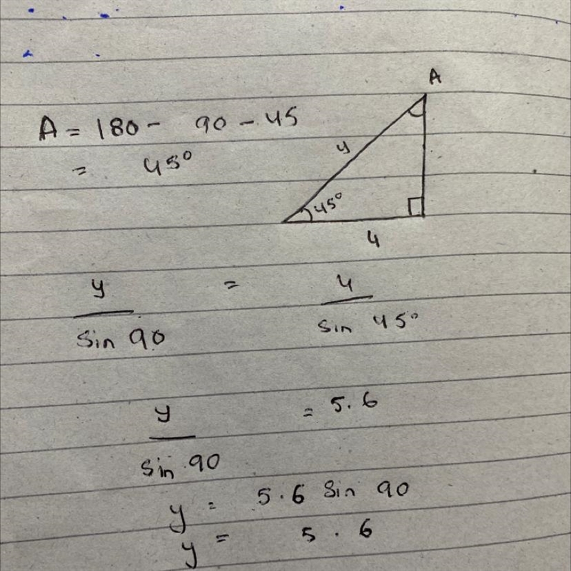 Find the value of y A. 8√2 B. 4√2 C. 2√2 D. 4-example-1