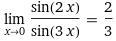 Limit sin2x/sin3x x>0-example-1