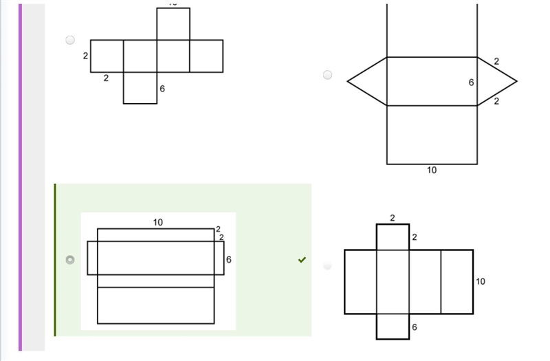 Which net represents this solid figure? Rectangular prism 5. Net of a rectangular-example-1