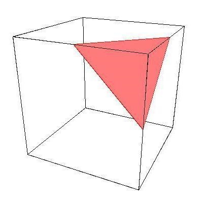 8) If a cube is cut by a plane to form a cross section, under what circumstance can-example-1