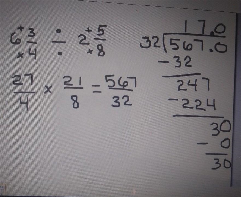 6 3/4 divided by 2 5/8 in the simplest form?​-example-1