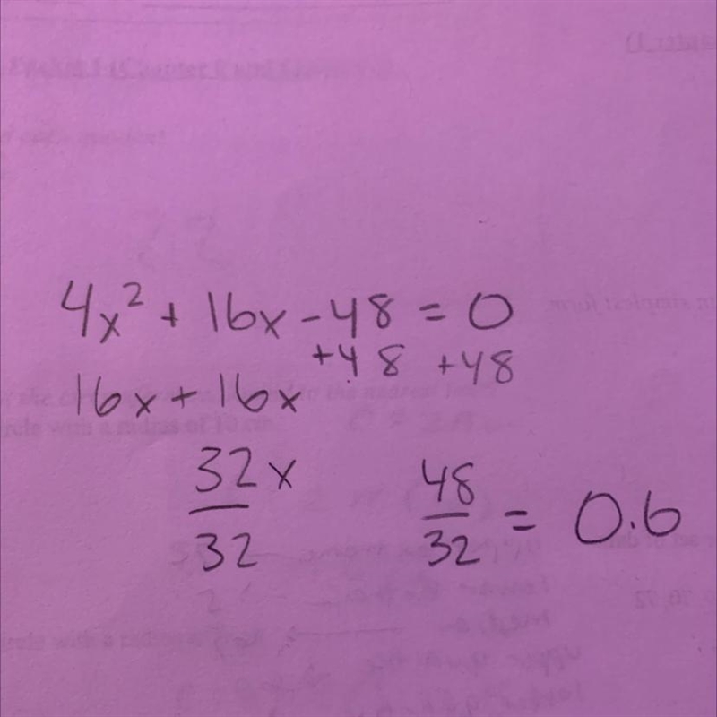 10) Solve for x. 4x^2 + 16x - 48 = 0-example-1