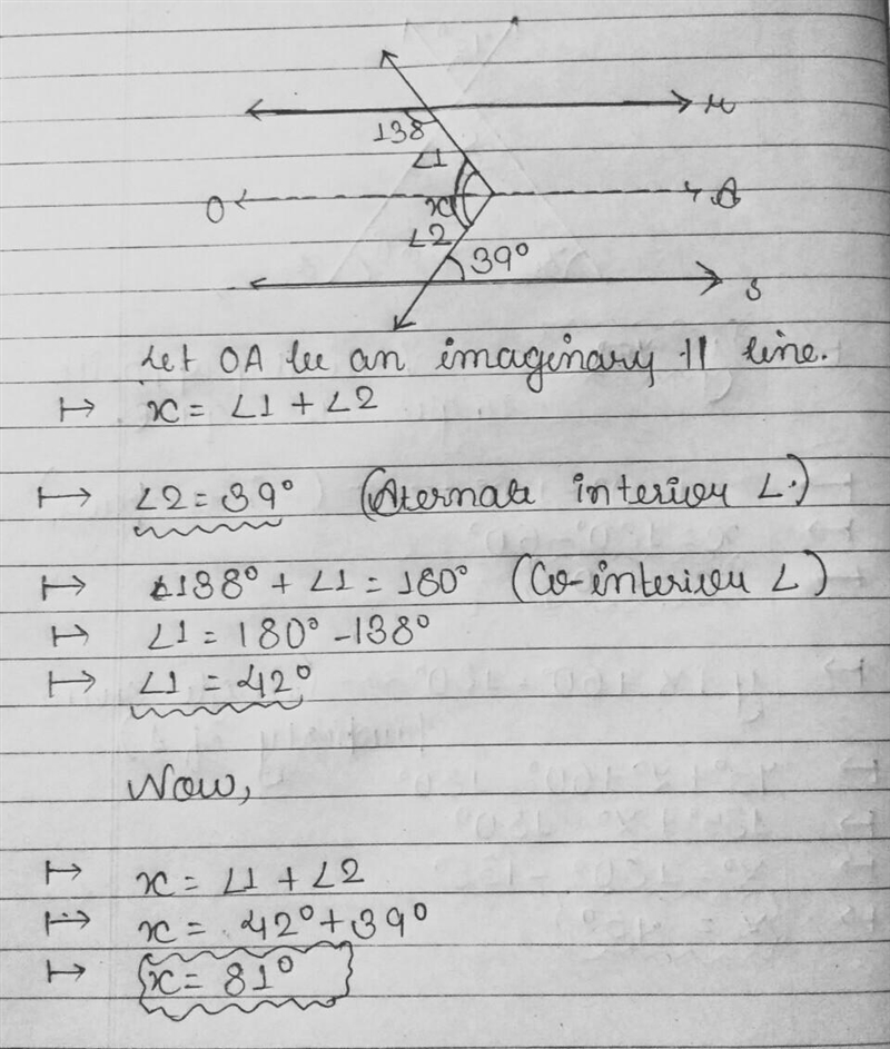 Find the value of x when r// s-example-1