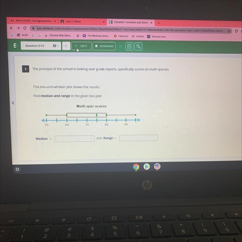 The principal of the school is looking over grade reports, specifically scores on-example-1