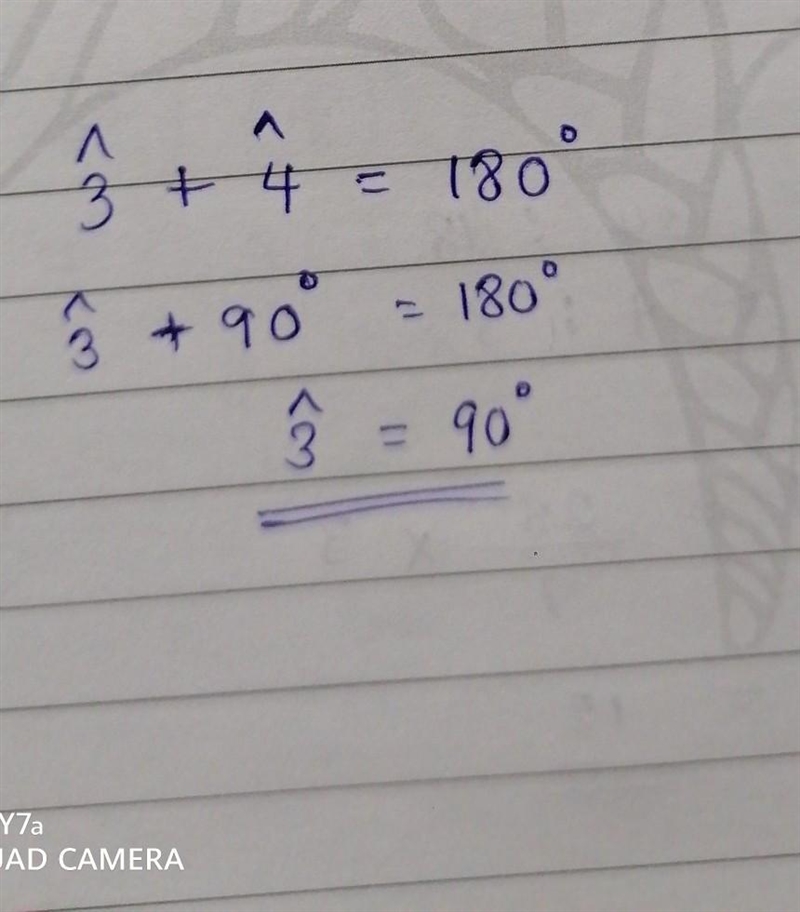 Solve for <3 43 = [?] 43144=90° Ente-example-1