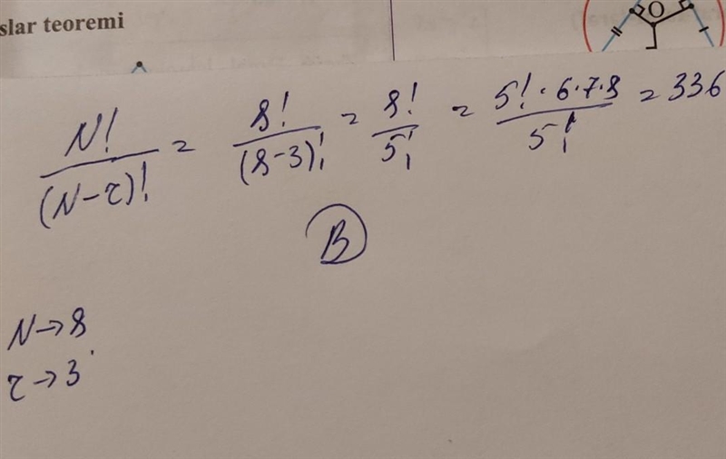 Find each value. 7) P(8,3) a) 512 b) 336 c) 6 d) 24-example-1