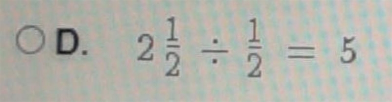 PLEASE HELP!!!!! The model represents the quotient of two fractions. Which equation-example-1