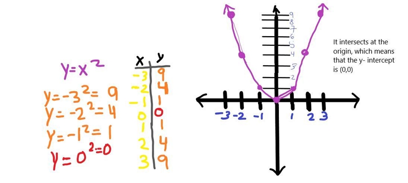 Find the y-intercept of the parabola y=x^2-example-1