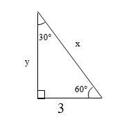 QUESTION 1 Find the remaining sides of a 30° -60°-90° triangle if the shortest side-example-1