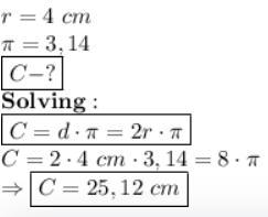 Find the area and circumference of a circle with a radius of 4 cm. Use the value 3.14 for-example-1