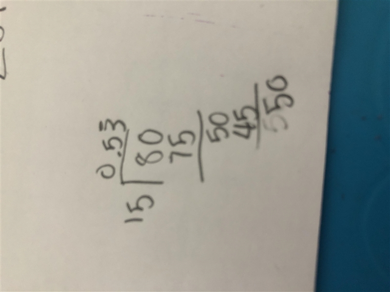 What is the decimal equivalent of the fraction 8/15? 0.53 _ 0.53 Show work!!-example-1