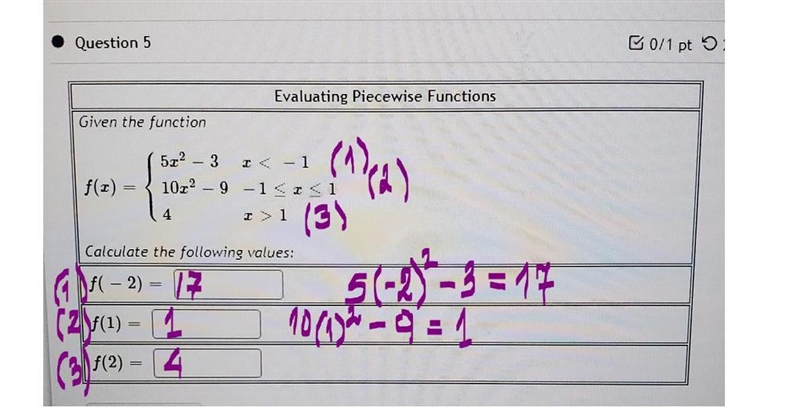 Given the function, calculate the following values: ​-example-1