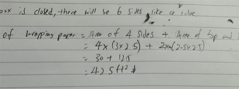 5. Trenton is going to close and wrap the box shown in wrapping paper. How many square-example-1