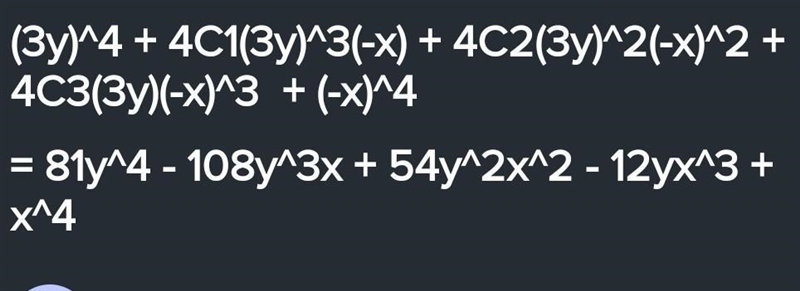 Can someone help me with this. Expand (x²-3y)⁵ s using the binomial theorem and simplify-example-1