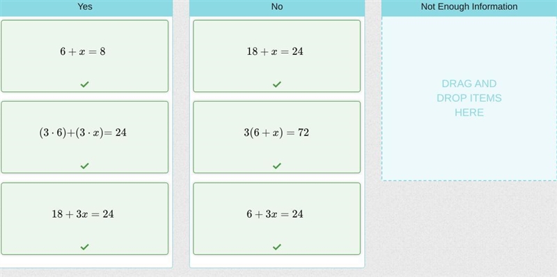 PLEASE HELP! Drag each equation to show if it could be a correct first step to solving-example-1