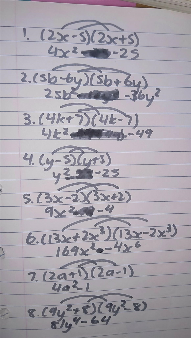 Help me? Product of a sum and a difference Formula; (a + b)(a - b) = a^2 - b^2 Find-example-1