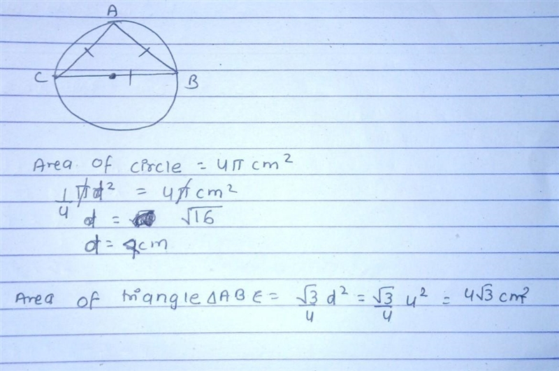 Triangle ABC is an equilateral triangle and O is the center of its inscribed circle-example-1