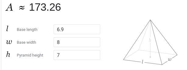 Find the surface area of the pyramid. The surface area is_square meters.-example-1