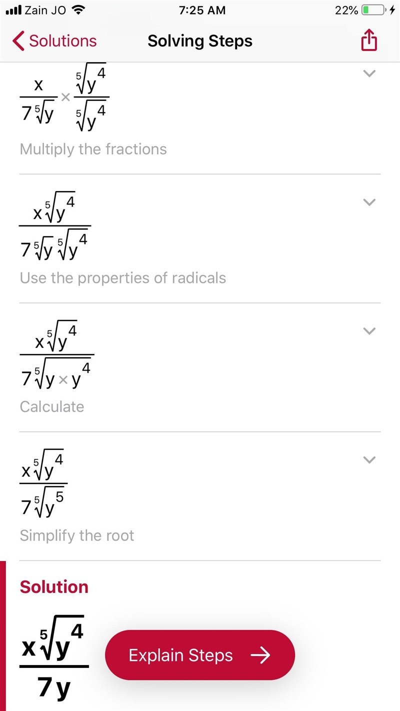 \frac{x}{ \sqrt[5]{y} {}^{} {7} } ​-example-1